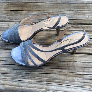 Nina silver heels sandals - US 8.5M